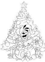 coloriage diddl a noel